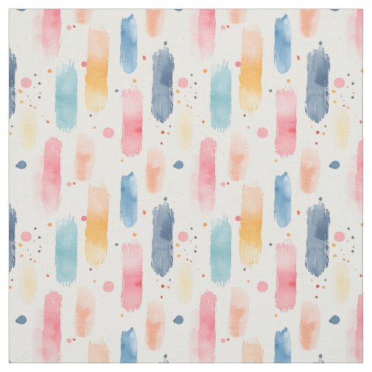 Boho Rainbow Brush Strokes & Dots Stoff (Muster)