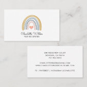 Boho Rainbow Business Card Visitenkarte (Vorne/Hinten)
