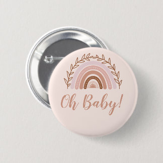 Boho Rainbow Button, Baby Showknopf Button