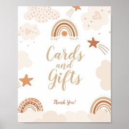 Boho Rainbow Cards und Giftzeichen Poster