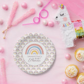Boho Rainbow Chic Baby Shower Pappteller (Party)