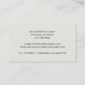 Boho Rainbow Child Daycare Business Card Visitenkarte (Rückseite)