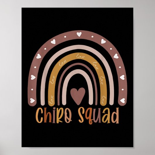 Boho Rainbow Chiro Squad Chiropraktor Doktor Chiro Poster (Vorne)