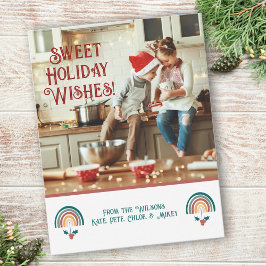 Boho Rainbow Christmas Feiertagskarte