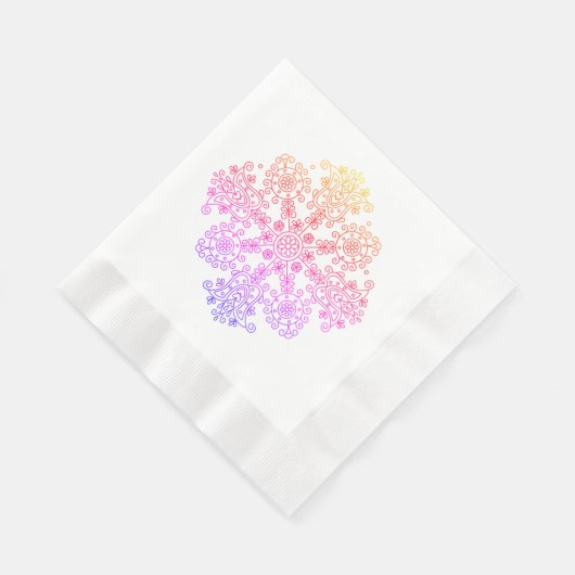Boho Rainbow Color Pattern Serviette (Ecke)