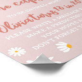 Boho Rainbow Daisy Birthday Time Kapselunterschrif Poster (Ecke)