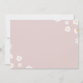 Boho Rainbow Daisy Einladung zum 1. Geburtstag (Rückseite)