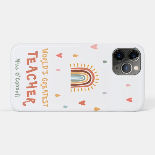 Boho Rainbow, der weltweit größte Lehrer Case-Mate iPhone Hülle (Rückseite (Horizontal))