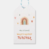 Boho Rainbow, der weltweit größte Lehrer Geschenkanhänger (Vorderseite)