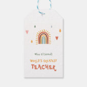 Boho Rainbow, der weltweit größte Lehrer Geschenkanhänger (Rückseite)