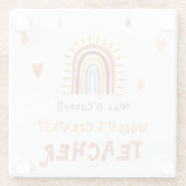 Boho Rainbow, der weltweit größte Lehrer Glasuntersetzer (Rückseite)