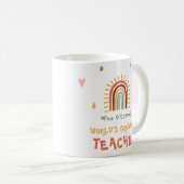 Boho Rainbow, der weltweit größte Lehrer Kaffeetasse (VorderseiteRechts)