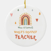 Boho Rainbow, der weltweit größte Lehrer Keramik Ornament (Hinten)