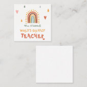 Boho Rainbow, der weltweit größte Lehrer Mitteilungskarte (Vorne/Hinten)