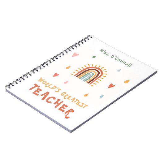 Boho Rainbow, der weltweit größte Lehrer Notizblock (Linke Seite)