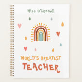 Boho Rainbow, der weltweit größte Lehrer Planer (Vorderseite)