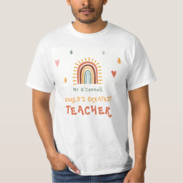 Boho Rainbow, der weltweit größte Lehrer T-Shirt