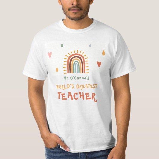 Boho Rainbow, der weltweit größte Lehrer T-Shirt (Vorderseite)