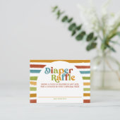 Boho Rainbow Diaper-Raffel Begleitkarte (Stehend Vorderseite)