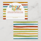 Boho Rainbow Diaper-Raffel Begleitkarte (Vorne/Hinten)