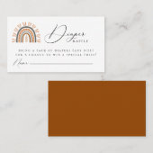 Boho Rainbow Diaper Raffel Umschließkarte Platzkarte (Vorne/Hinten)