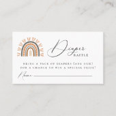 Boho Rainbow Diaper Raffel Umschließkarte Platzkarte (Vorderseite)