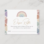 Boho Rainbow Diaper Raffle Card Begleitkarte (Vorderseite)