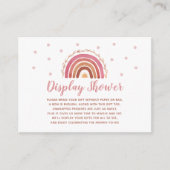 Boho Rainbow Display Dusche gibt Babydusche Begleitkarte (Vorderseite)