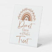 Boho Rainbow Donut Bar Sign, Earthy Tones Sockelschild (Vorderseite)