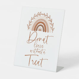 Boho Rainbow Donut Bar Sign, Earthy Tones Sockelschild