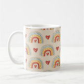 Boho Rainbow Doodle Pattern Kaffeetasse (Links)