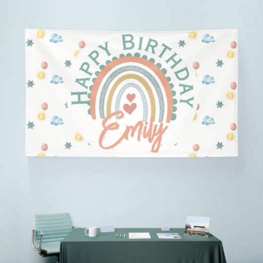 Boho Rainbow Dreams Banner (Messe)