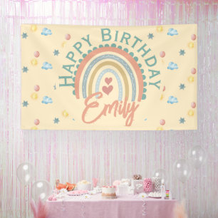 Boho Rainbow Dreams der Girl Banner