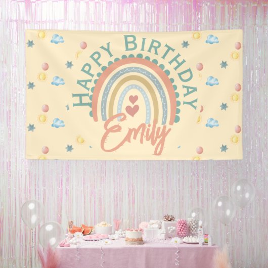Boho Rainbow Dreams der Girl Banner (Party)