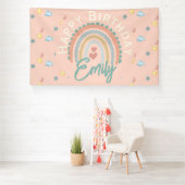 Boho Rainbow Dreams Light Coral Banner (Insitu)