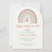 Boho Rainbow Dreams Light Coral Einladung (Vorderseite)