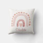 Boho Rainbow Dusty Pink Kinderzimmer Throw Kissen (Rückseite)