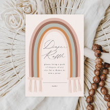 Boho Rainbow Earth Tone Baby Shower Windschutzsche