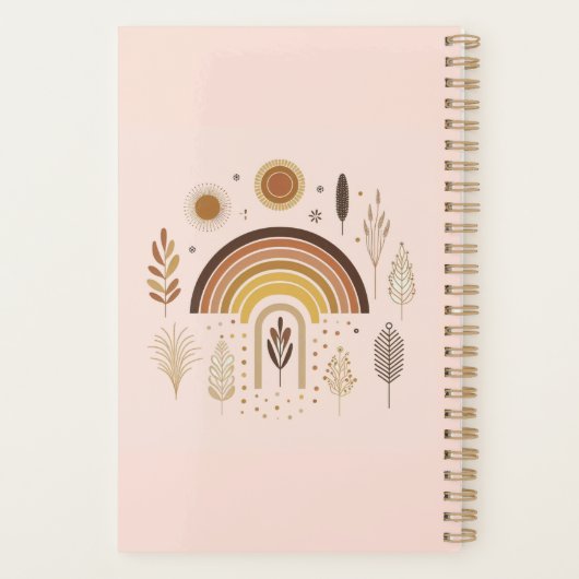 Boho Rainbow Earthy Pflanze Weekly Planner Planer (Rückseite)