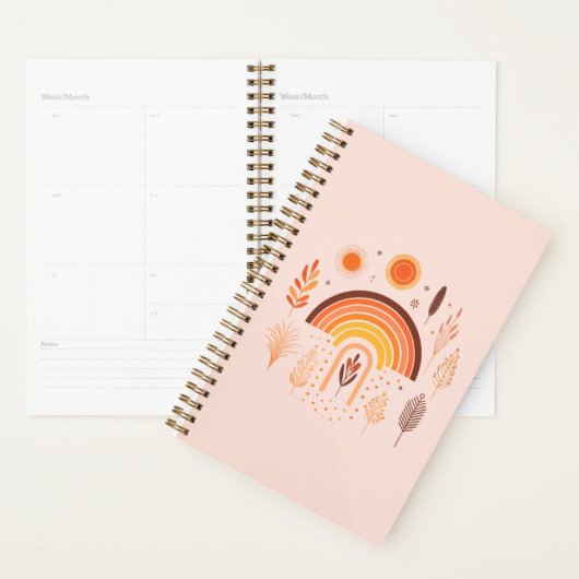 Boho Rainbow Earthy Pflanze Weekly Planner Planer (Anzeige)