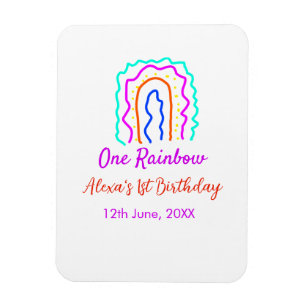 Boho Rainbow ein Geburtstagskinder heller Retrokus Magnet