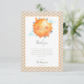 Boho Rainbow eine kleine Sonnenstraße mit Baby-Dus Dankeskarte (Stehend Vorderseite)