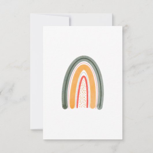 Boho Rainbow eine kleine Sonnenstraße mit Baby-Dus Dankeskarte (Rückseite)