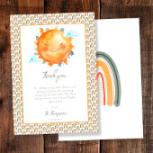 Boho Rainbow eine kleine Sonnenstraße mit Baby-Dus Dankeskarte