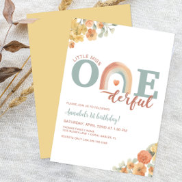 Boho Rainbow Einladung zum Geburtstag - 1st B