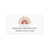 Boho Rainbow Envelope Adressaufkleber (Vorne)