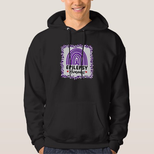 Boho Rainbow Epilepsy Awareness Day Warrior Survio Hoodie (Vorderseite)