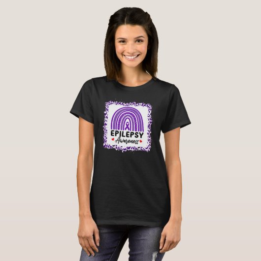 Boho Rainbow Epilepsy Awareness Day Warrior Survio T-Shirt (Vorne ganz)