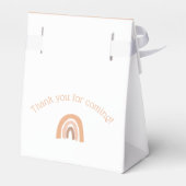 Boho Rainbow Erster Geburtstag Pink Pastel Geschenkschachtel (Rückseite)