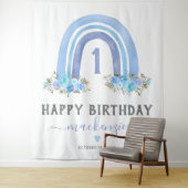 Boho Rainbow Erster Geburtstag Wandteppich (Beispiel)